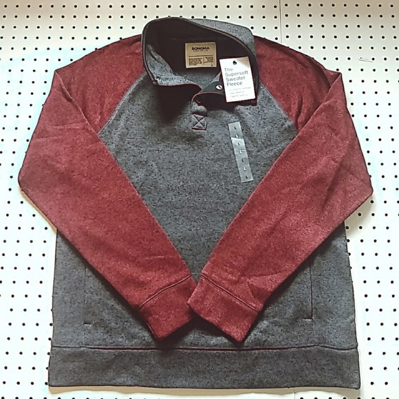 Sonoma Supersoft Sweater Fleece Red And 